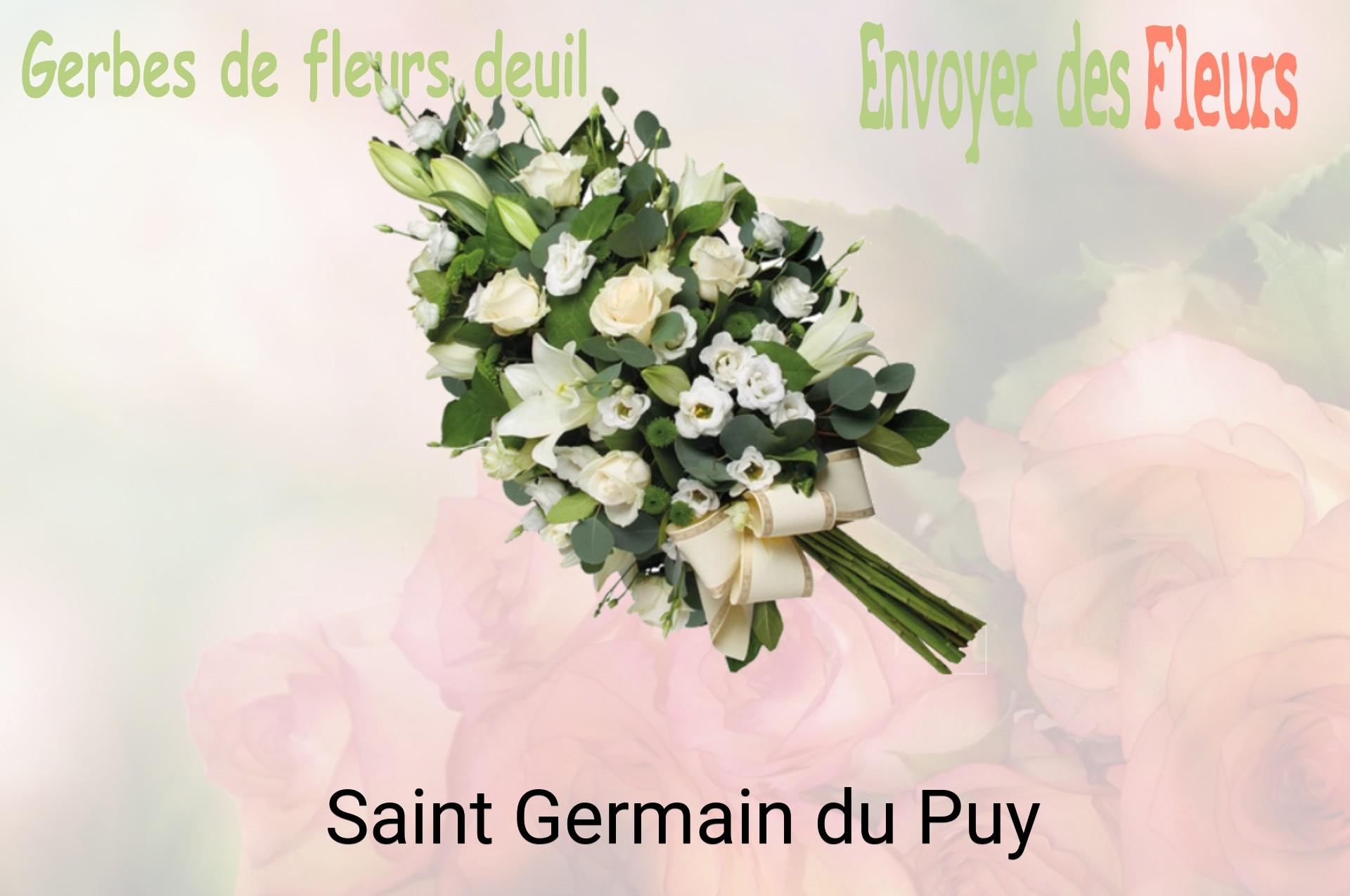 Gerbe de fleurs de deuil livrée à Saint-Germain-du-Puy